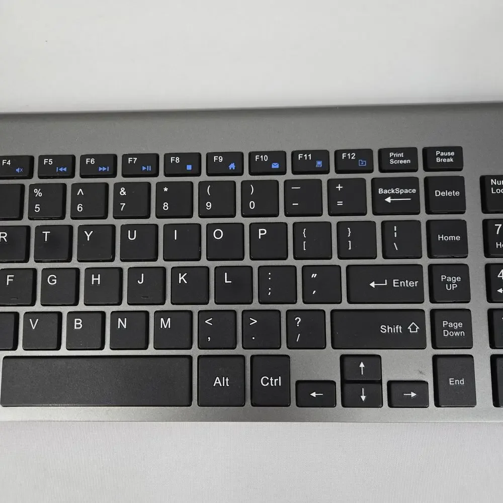 JoyAccess KB2 Slim Full Wireless Keyboard Gray & Silver with USB Receiver